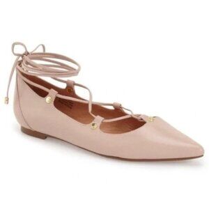 Halogen Owen Leather Lace-Up Flat Women Size 8M